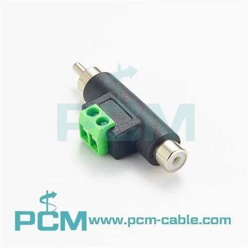 RCA-terminalblokk RCA-plugg til stikkontakt