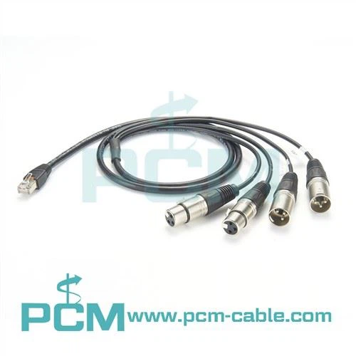 RJ45 til XLR-kabel 4-kanals