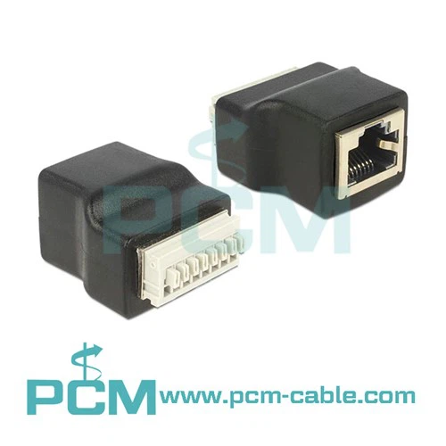 Ethernet RJ45 hunnkontakt Push-in terminalblokk