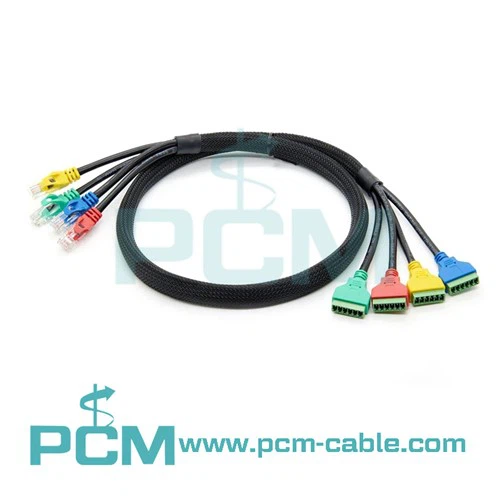RJ45 hann til 6-pinners terminalblokkadapterkabel