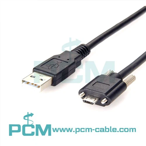 USB 2.0 A til Micro B-kabel med M2-skruelås