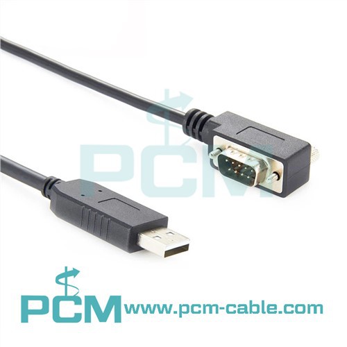 USB til RS232 seriell kabel med DB9 lavprofilkontakt