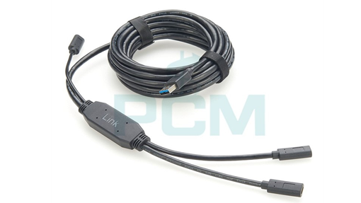 Dual Port USB Type-C Active Extension Cable With Power Dual Port USB Type-C Active Extension Cable With Power