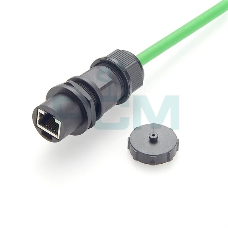 Waterproof RJ45 extender connector for Cat6 Ethernet cable
