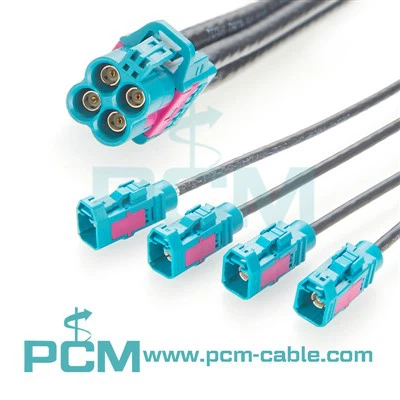 Automotive Cable Montering Mini Fakra Female Til Mini Fakra Female Breakout Cable