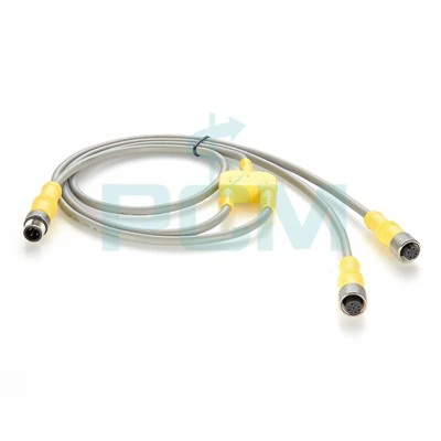 M12 A kode 8 pins sensor aktuator splittekabel