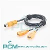 M12 A-kode 8 pins til dobbel USB A-kabel